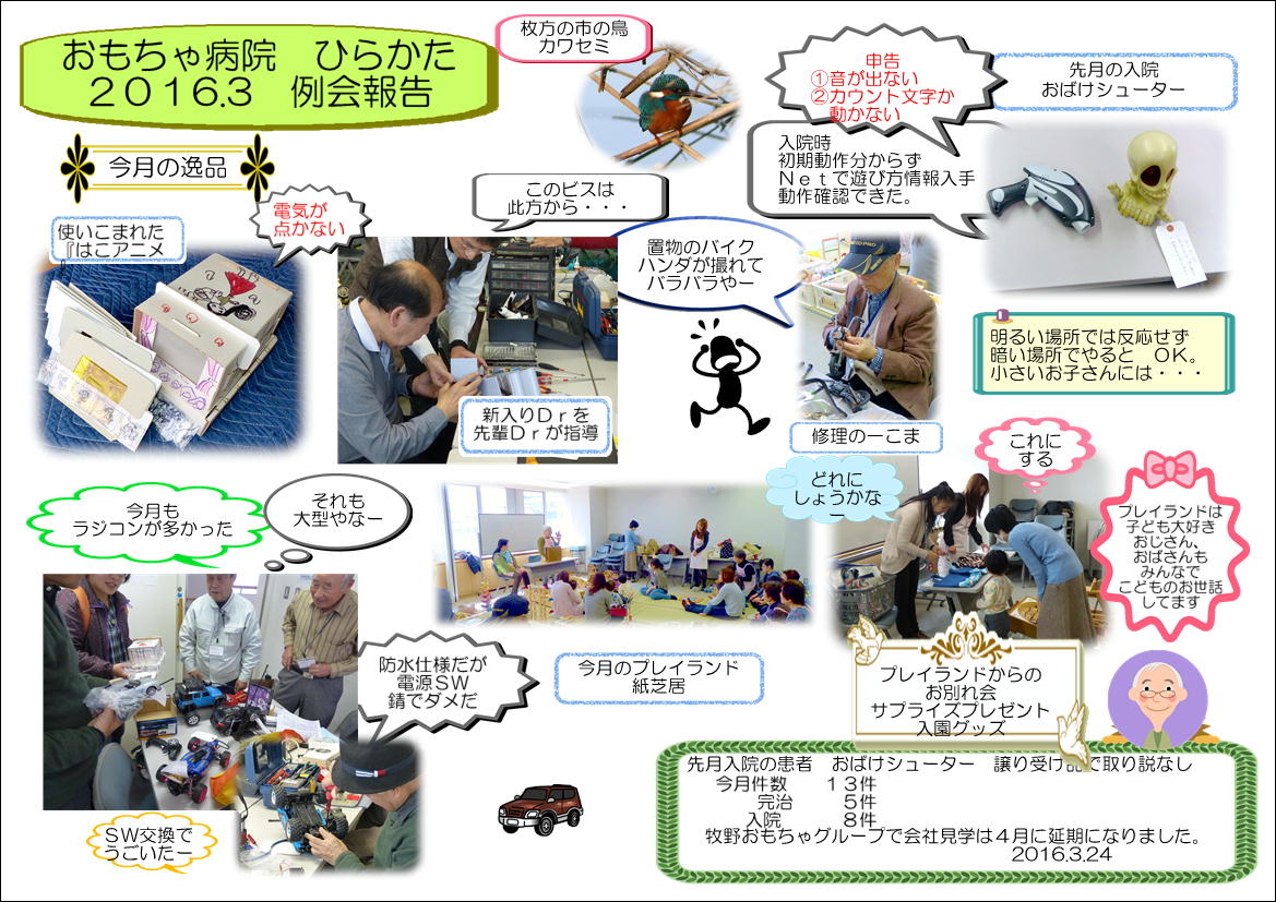 おもちゃ病院 ひらかた さんが 株式会社日清精工
